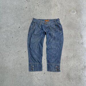 Vintage lowrise denim capris